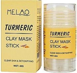 MELAO Turmeric Clay Mask Stick Maseczka do twarzy w sztyfcie oczyszczająco detoksykująca 40g [data ważności 23.04.2024]