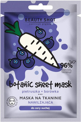 Marion Beauty Shot Maska na tkaninie Nawilżająca - Pietruszka, Borówka Skóra Sucha 1sztuka