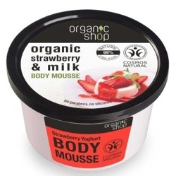 Organic shop Mus do ciała Truskawkowy jogurt 250ml