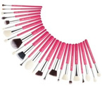 Jessup T195 Rose carmin/Silver Zestaw 25 pędzli do makijażu