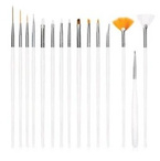 Deni Carte Pędzelki do zdobień 15szt. 0589B Białe