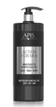 APIS ACTION FOR MEN Nawilżający żel do mycia ciała 3w1 1000ml