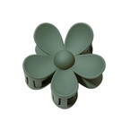 Ecarla Spinka do włosów klamra kwiat - Butelkowa zieleń