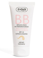 Ziaja BB Aktywny krem na niedoskonałości - NATURALNY skóra normalna, sucha i wrażliwa SPF15 50ml