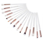 Jessup Zestaw 15 pędzli do oczu T217 White&Rose gold