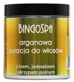 Bingospa Arganowa kuracja do włosów z lnem, jedwabiem i skrzypem polnym 250g