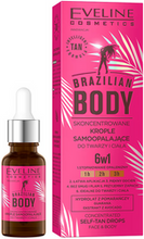 Eveline Brazilian Body Skoncentrowane krople samoopalające do twarzy i ciała 6w1 18ml