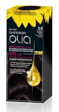 GARNIER OLIA Farba do włosów - 3.0 BARDZO CIEMNY BRĄZ (2x50g, 12ml)