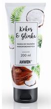 Anwen Maska do włosów niskoporowatych Kokos i Glinka 200ml
