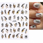 Deni Carte samoprzylepne naklejki na paznokcie Black-Gold 030