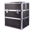 Sunone Kuferek kosmetyczny XL czarny z cyrkoniami na lakiery lampę 35x25x42cm
