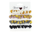 Gumka do włosów scrunchie w buźki - 4 sztuki