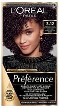 Loreal Preference Farba do włosów - 3.12 Toronto Intensywny Chłodny Ciemny Brąz (2x60ml + 54ml)