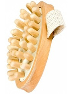 Drewniana szczotka do masażu ciała na sucho