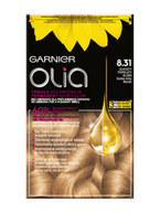 GARNIER OLIA Farba do włosów - 8.31 ZŁOCISTY POPIELATY BLOND (2x50g, 12ml)
