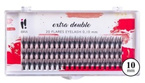 IBRA Kępki rzęs Extra Double C 20D Knot-free 10mm