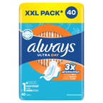 Always Ultra Day Natural 1 Podpaski higieniczne ze skrzydełkami - 40 sztuk