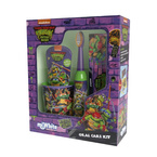 Mr.White Zestaw do mycia zębów dla dzieci Żółtwie Ninja 3+: szczoteczka elektryczna+pasta+kubek+puzzle