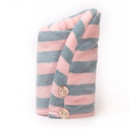 Trust My Sister Ręcznik do włosów z mikrofibry różowo-szary 63x23cm