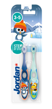 Jordan Step By Step Szczoteczka do zębów dla dzieci 3-5 lat - SOFT (2 sztuki)