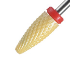 Clavier Frez ceramiczny do hybryd, żeli, akryli Long Bullet F delikatny - stożek delikatny czerwony