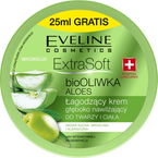 Eveline Extra Soft Łagodzący krem głęboko nawilżający do twarzy i ciała bio OLIWKA i ALOES 175ml