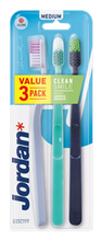Jordan Clean Smile Szczoteczka do zębów - MEDIUM (3 sztuki)