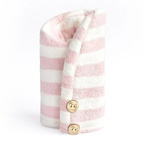 Trust My Sister Ręcznik do włosów z mikrofibry różowo-biały 63x23cm