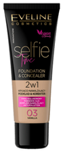 Eveline Cosmetics Selfie Time Kryjąco-nawilżający podkład i korektor 03 Vanilla 30ml