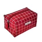 Noble R002 Mała kosmetyczka w kratkę - Czerwono-biała