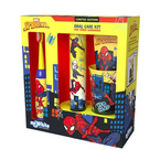 Mr.White Zestaw do mycia zębów dla dzieci Spiderman 3+: szczoteczka elektryczna+kubek+pasta+podstawka z czasomierzem LED
