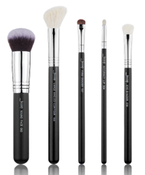 Jessup T303 Zestaw 5 pędzli do makijażu Black/Silver