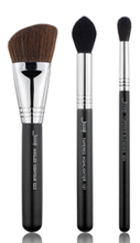 Jessup T305 Zestaw 3 pędzli do makijażu Black/Silver