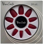 Deni Carte Tipsy 6635 24szt+klej 2g Matowe BURGUND