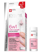 Eveline 6w1 Care&Colour Salon Effect Odżywka do paznokci - Sparkling Pink 5ml