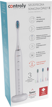 Controly Daily II Szczoteczka soniczna do zębów z 3 wymiennymi końcówkami - Biała