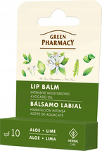 Green Pharmacy Lip Balm Balsam do ust intensywnie nawilżający SPF10 - Aloes i limonka 3,6g