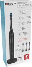 Controly Daily II Szczoteczka soniczna do zębów z 3 wymiennymi końcówkami - Czarna