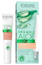 Eveline Cosmetics Organic Aloe+Collagen Płynne płatki pod oczy redukujące cienie i opuchnięcia 20ml