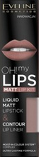 Eveline Cosmetics Oh!my Lips Matt Kit Zestaw Płynna pomadka+Kredka 02 Milky Chocolate