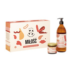 Mydlarnia Cztery Szpaki Zestaw prezentowy - Miłość - mydło w płynie 500ml + świeca do masażu 120ml