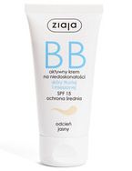 Ziaja BB Aktywny krem na niedoskonałości - JASNY skóra tłusta i mieszana SPF15 50ml
