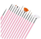 Deni Carte Pędzelki do zdobień 15szt. 0589R Różowe