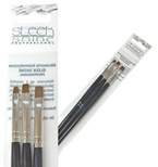 Sleek Shine Pędzelki do żelu akrylu - 3 sztuki