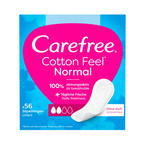 Carefree Cotton Feel Normal Perfume Free Wkładki higieniczne - nieperfumowane 56 sztuk