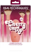 Real Techniques Cherry On Top A Brighter Hue Base Set Zestaw 4 pędzli do makijażu + 2 osłony na pędzle