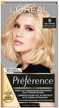 Loreal Preference Farba do włosów - 9 Bardzo jasny blond (2x60ml + 54ml)