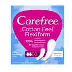 Carefree Cotton Feel Flexiform Wkładki higieniczne z ekstraktem z bawełny - Bezzapachowe 56sztuk