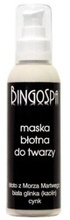 Bingospa Mud Face Maska błotna biała do twarzy - błoto z Morza Martwego, biała glinka kaolin i cynk 150g
