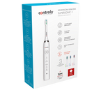 Controly Supersonic+ Szczoteczka soniczna do zębów z 3 wymiennymi końcówkami - Biała